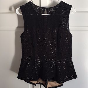 Lace Peplum Top
